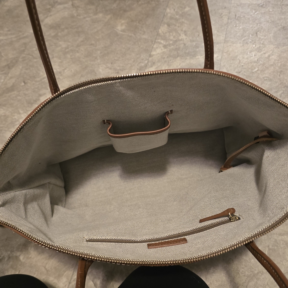 Dooney & Bourke Brown Leather Tote - Picture 3 of 4